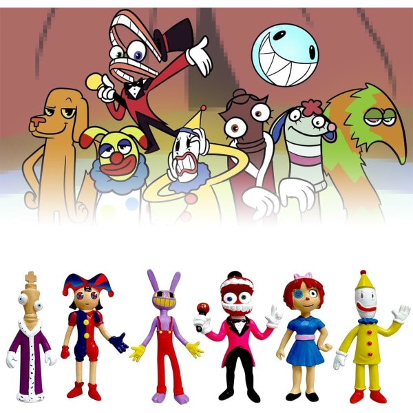 10 Fantastiske Digitale Sirkusfigurer, Pomni Jax Modellleker Til Barn, Samleobjekter Fra The Amazing Digital Circus 10pcs-b