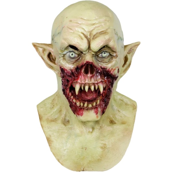 Molezu Vampire Mask Skr?mmande Dracula Monster Halloween Kostym Fest Skr?ck Demon Zombie rekvisita