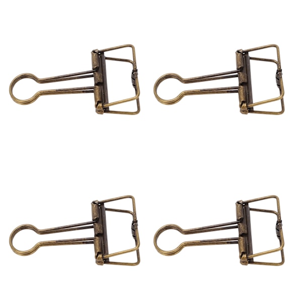 50 st Pärmklämmor 32 mm Metall Stark Klämkraft Ihåliga Papperspärmklämmor för Kontor Skola Hem Brons