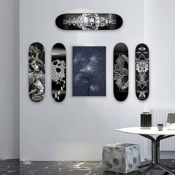 6 stk. Skateboard Flydende Deck Display Vægmontering Rack Holder