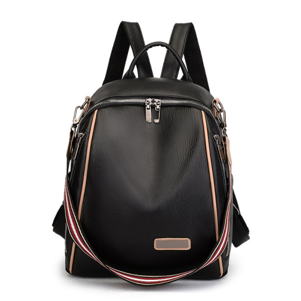 Kvinnors ryggsäck flickor axelväska handväska black