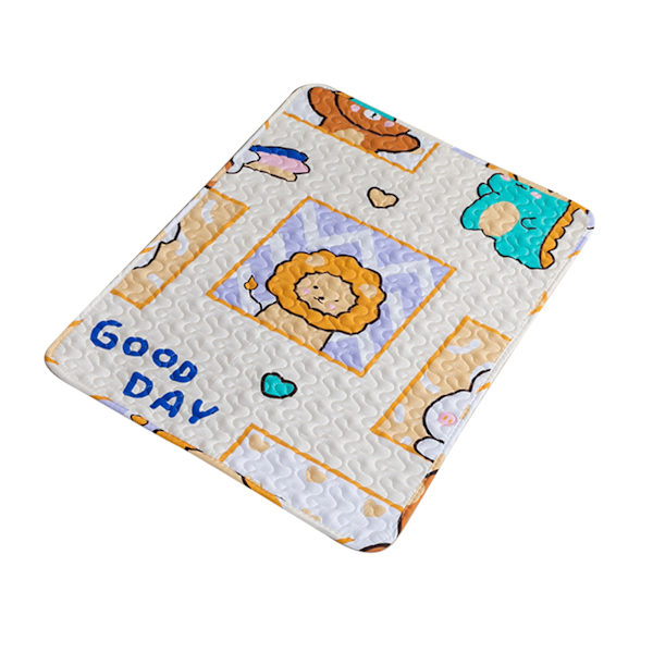 Åndbar kæledyrs sovemåtte forhindrer skridning blød sød mønster kat hund seng pude til hundekasse type 1 70x90cm / 27.6x35.4in