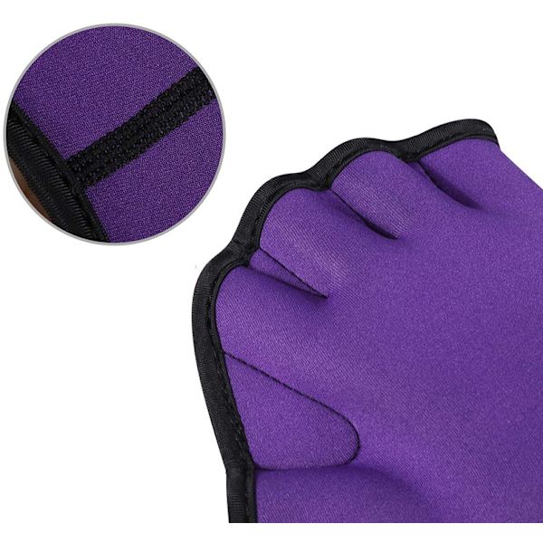 Par af svømmehandsker, gummidykkerhandsker, pink, L