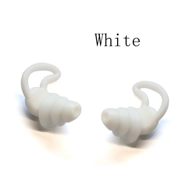 Støydempende ørepropper, soveørepropper av silikon, hvite