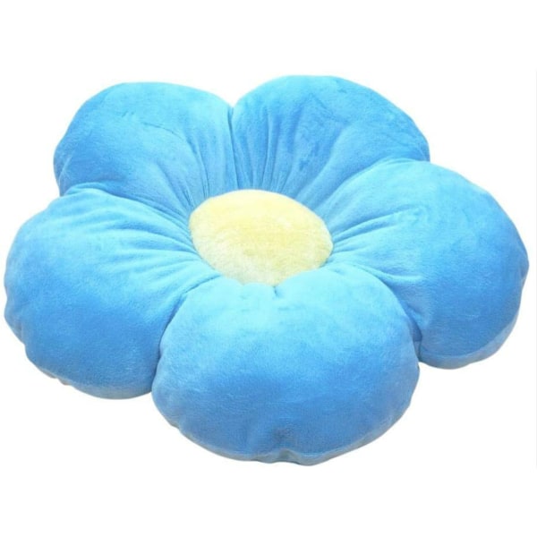 Solroskudde plysch kronbladskudde (blå, 50*50 cm)