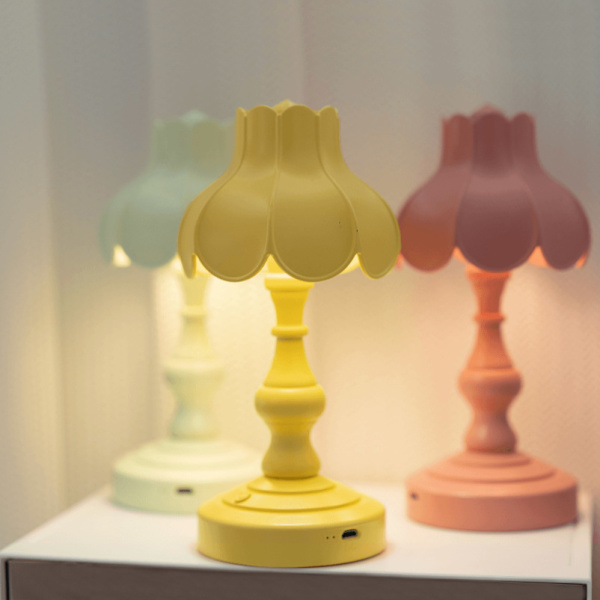 LED-lys Lotusformet nattlys, lysegrønn