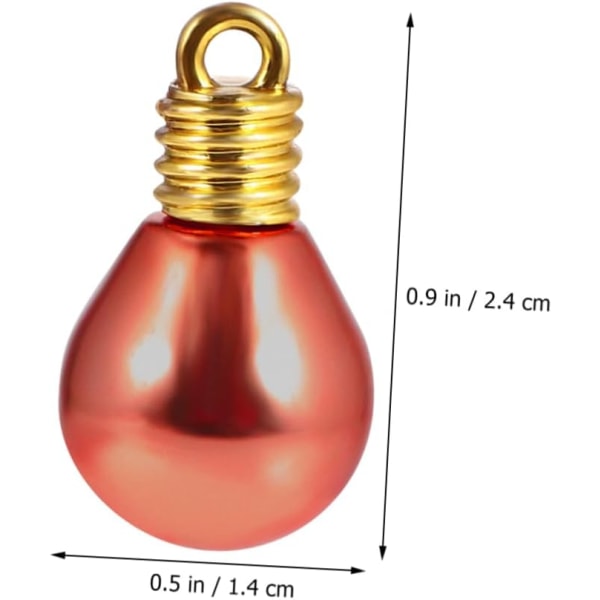 100 st julglödlampor julgransdekorationer bulkprydnader blandad färg 2.4X1.4CM
