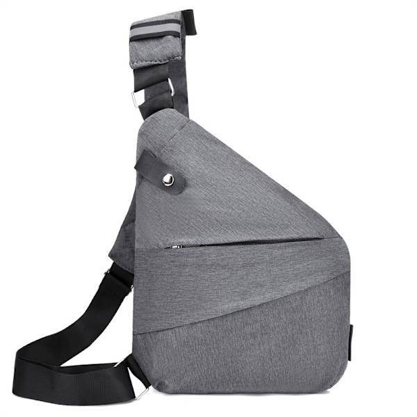 Olkalaukku M?n Satchel Kvinnor Satchel Grey Left breast