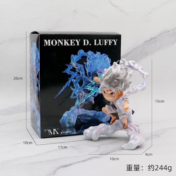 OnePiece Nica Luffy - Realistisk modellert, Fruit Awakening 5 Gear Luffy Figu