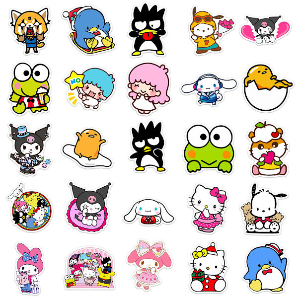 50 kpl Sanrio Kulomi Graffiti -tarroja kannettavaan tietokoneeseen ja skeittilautaan