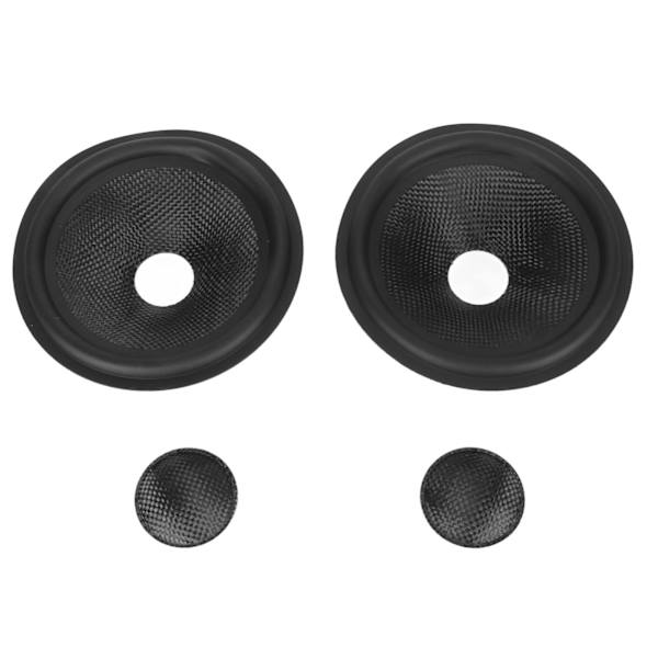 Høyttalerkjegle Trommepapir 1 Tomme Indre Diameter Subwoofer Kjegler Trommepapir med Gummi Omkrets for 5 Tommer Høyttalere 2stk