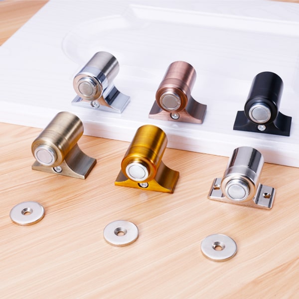 2PCS Gulvmontert Dørstopper Rustfritt Stål Dørstopper