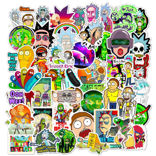 50 st tegneserie Anime Rick og Morty Stickers DIY Skateboard