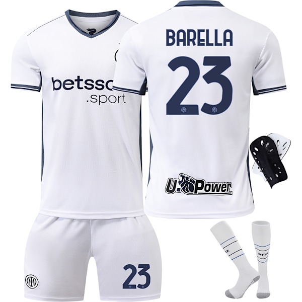 2024-2025 Inter Milan udebane fodbolduniform nr. 9 Thuram børnetrøje herre- og damesæt{HONGDE} Size 9 socks L