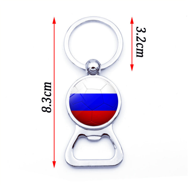 2 stk metal nøglering 2022 World Cup fodbold nøglering-Rusland
