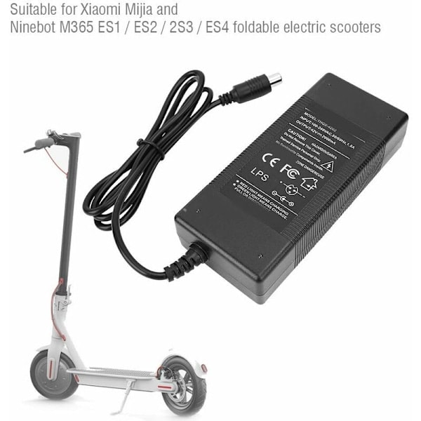 Xiaomi M365-lader, 42V 2A elektrisk scooterlader, strøm for elektrisk scooter, egnet for Xiaomi Mijia og Ninebot M365 ES1/ES2/2S3/E