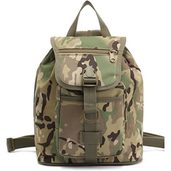 Tactical Backpack Mini Military Rygsæk Skole Camo rygsæk-D