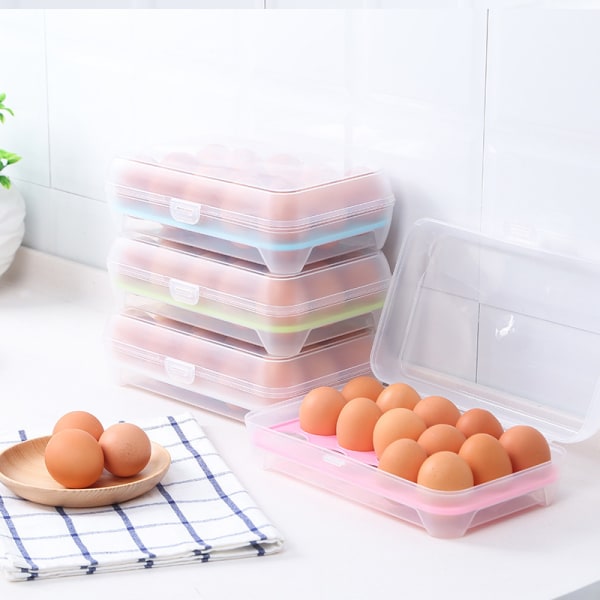 Oppbevaringsboks for 10 egg/eggholder - Kjøleskap (hvit)