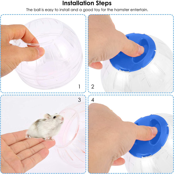 Hamsterin harjoituspallo, halkaisija 12 cm Fashion Small Animal-Blue