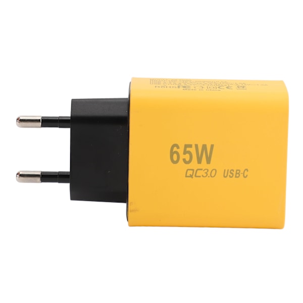 USB-C Laddare Block GaN 65W 3 Portar PD Ström Adapter QC3.0 Väggkontakt i Dubbel Typ C Enstaka USB Snabbladdning för IOS för Galaxy