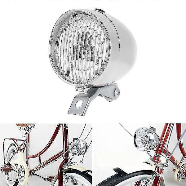 Sykkellykt retro vintage sykkel 3 led frontlys {HONGDE} Black