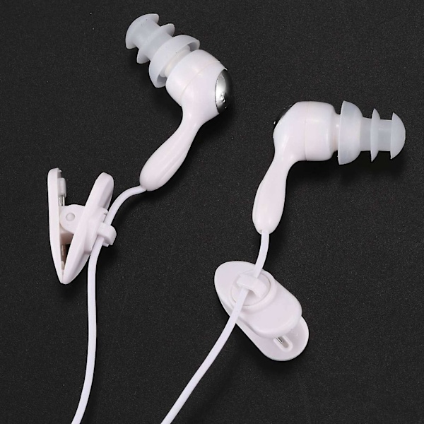 4x Vattentäta In-ear Hörlurar för Mp3 Mp4 Undervattens Vit