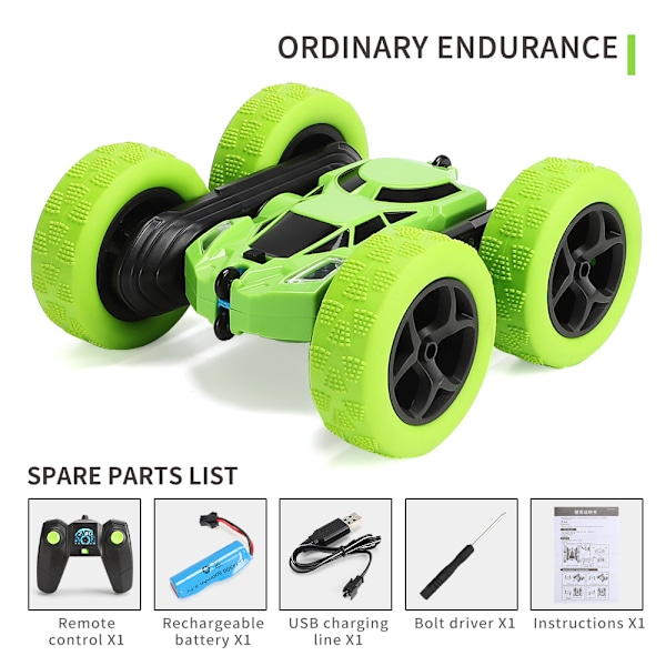 RC Bil 360° Roterende RC Bil 2.4GHz RC Bil (Grønn)