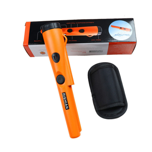 Håndholdt Probe Metal Guld Detektor Vibrationsalarm Pin Pointer Orange
