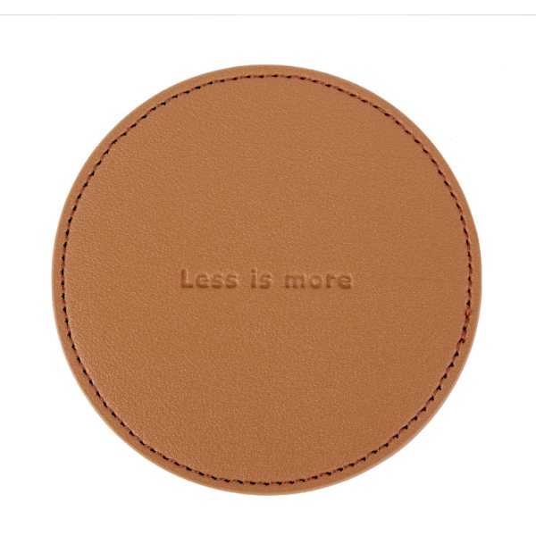 Coaster Anti-Scalding Table Mat Leather Coaster Amber Orange