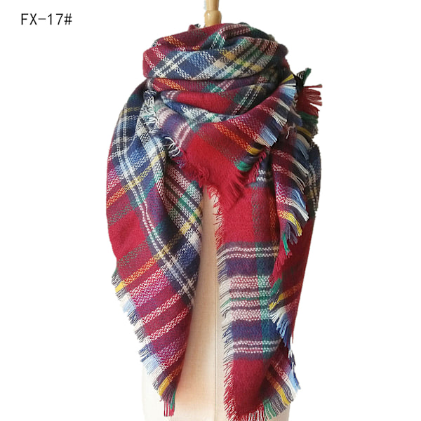 Plaid Scarf Soft Warm Tartan Shawl Cape Blanket Scarves Fashion Wrap