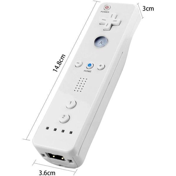 Wii-fjernkontrol, ersättningsfjärrkontrol med silikonskala og handledsrem til Nintendo Wii og Wii U