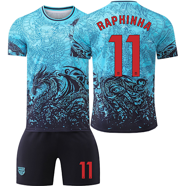 2025-2026 Barcelona spesialutgave Nr. 9 Lewandowski 8 Pedri 6 Gavi 10 Messi 19 Yamal draktsett blå{HONGDE} Home No. 11 Size S