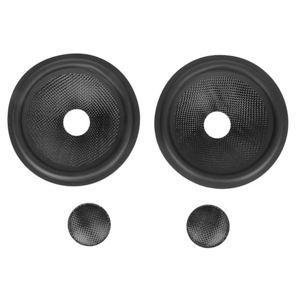 Høyttalerkjegle Trommepapir 1 Tomme Indre Diameter Subwoofer Kjegler Trommepapir med Gummi Omkrets for 5 Tommer Høyttalere 2stk