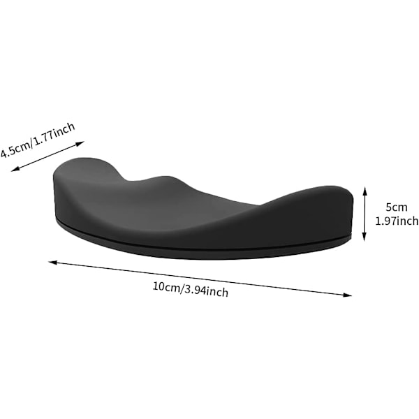Musmatta handledsstöd Ergonomiskt silikon handledsstöd för mus Svart