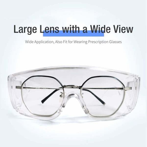 Sikkerhedsbriller, justerbar øjenværn, fuldsynsbriller til personer, der bruger briller/værksted