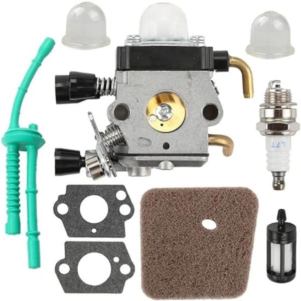 Kaasutin Ilmansuodatin Tiiviste Polttoaineletku Sytytystulppa Asennussarja Stihl Fs38 Fs45 Fs46 Fs55 Km55 Fs85