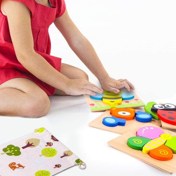 Träfordonspussel för småbarn, pojkar och flickor Pedagogiska leksaker