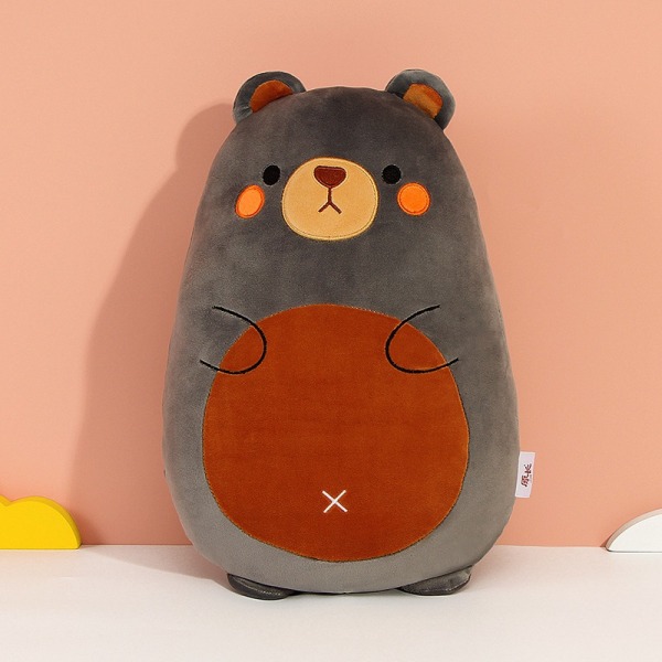 Squishmallows plysjleketøy dyr Kawaii myk stor pute svart bjørn 60m