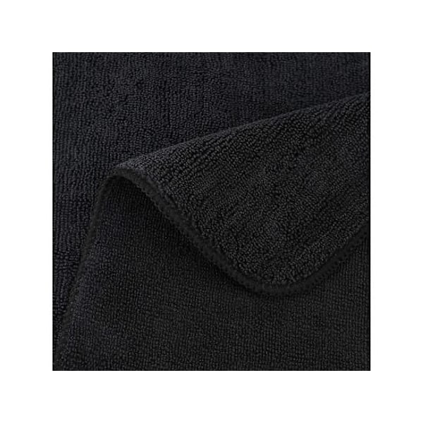 Ensiluokkainen mikrokuituliina, 30 x 30 cm (12 kpl) (musta)