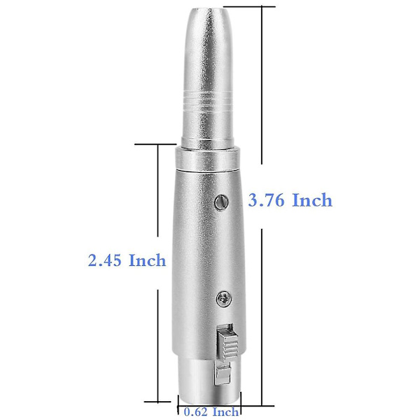 5 st 3-stifts XLR-hona 1/4 tum 6,3/6,5 mm Mono-hona mikrofonkonverter