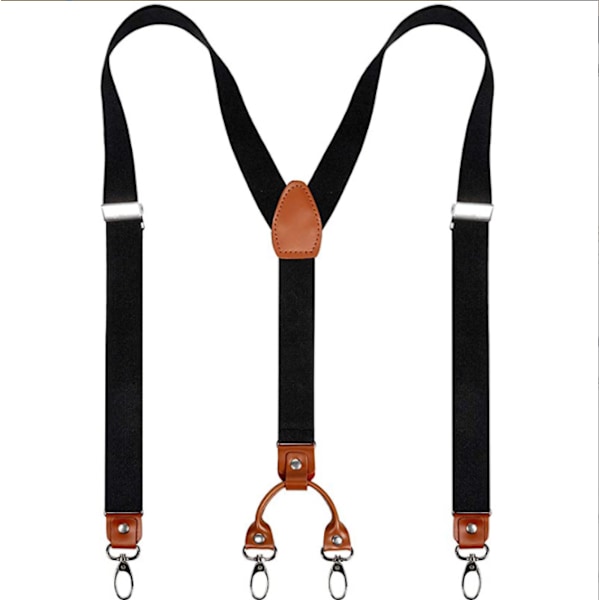 Herr bredd 6 Clip elastisk justerbar robust metallklämma (svart)