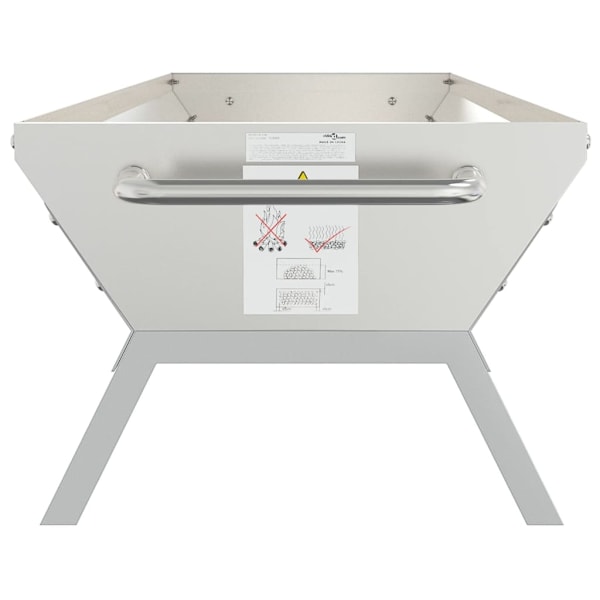 vidaXL Grillbricka Silver 118x42x30,5 cm Rostfritt stål[HONGDE] Silver 6260