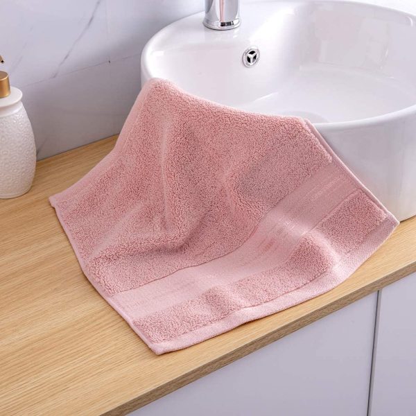 Lyxiga badhanddukar set 3-pack, handduksset 100% bomull - rosa