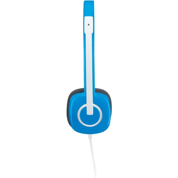 Stereoøretelefoner med anti-interferens roterende mikrofon blå