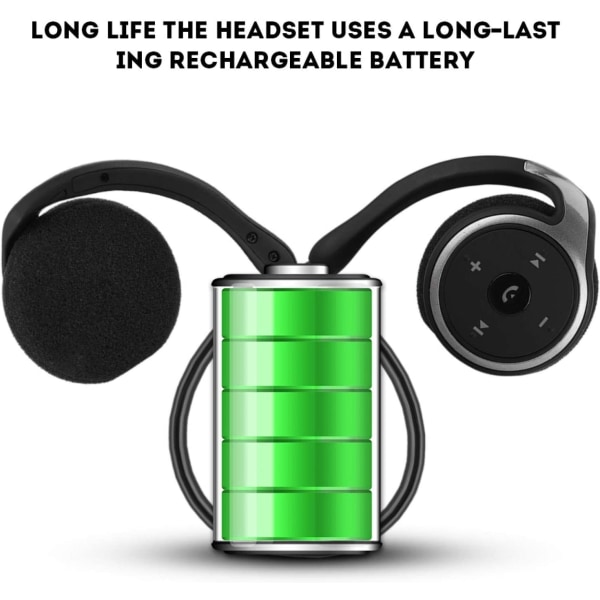 Nakkebåret bluetooth-headset med støjreducerende mikrofon