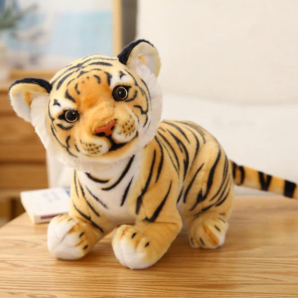 Tigre plys legetøj udstoppet dyr plys kat (7,8 tommer, hvid tiger)