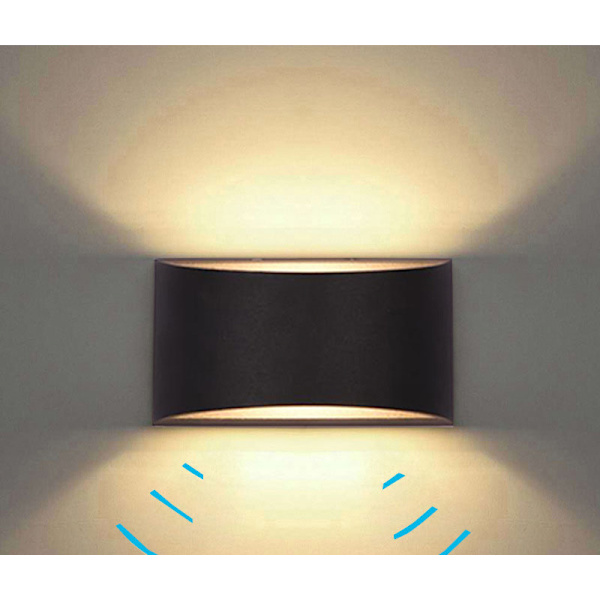 7W LED dekorativt nattlys - varmt hvitt lys - svart