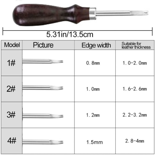 Leather Edge Tool-Leather Edge for DIY Leather Crafting-1,0mm#6