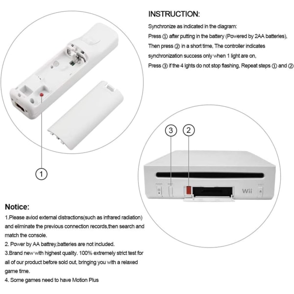 Wii fjärrkontroll, ersättningsfjärrkontroll med silikonskal och handdsrem För Nintendo Wii ja Wii U