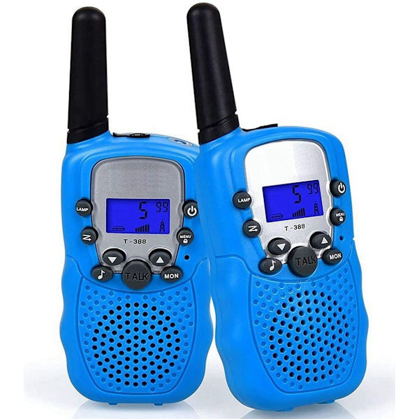 Børns trådløse walkie-talkie T388 håndholdt (blå, 2 stk.)
